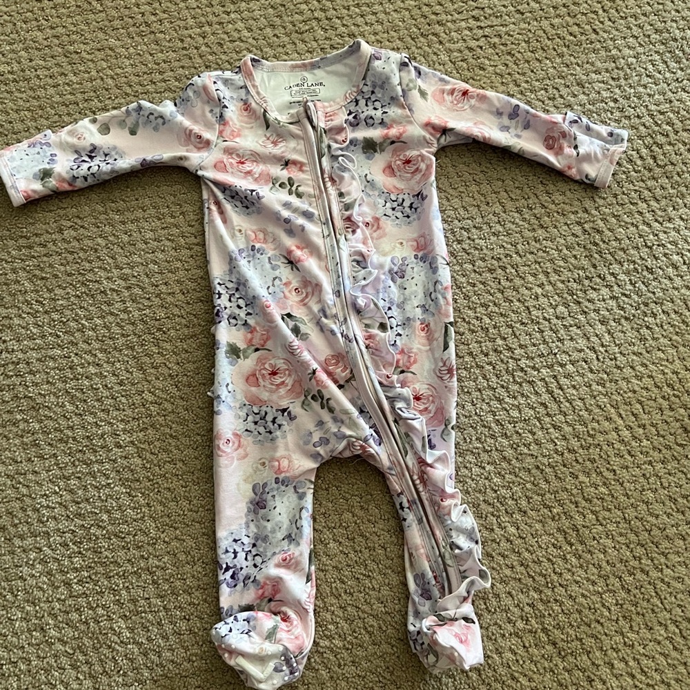 New Caden Lane zipper footie onesie